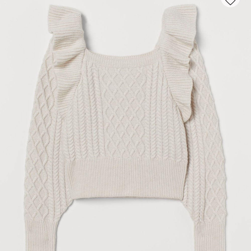H&M Flounced Ruffle Sweater